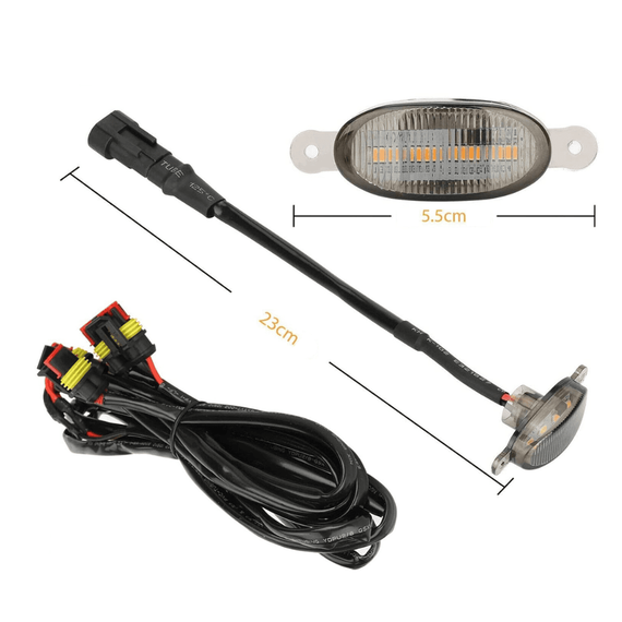 Set 5 x Lampi auto 4COB, lumini de zi, prindere in grila, 12V - 3- Roveli