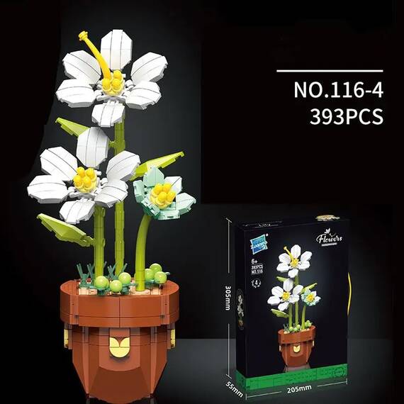 Set de constructie Ghiveci cu flori, 393 piese - 5- Roveli