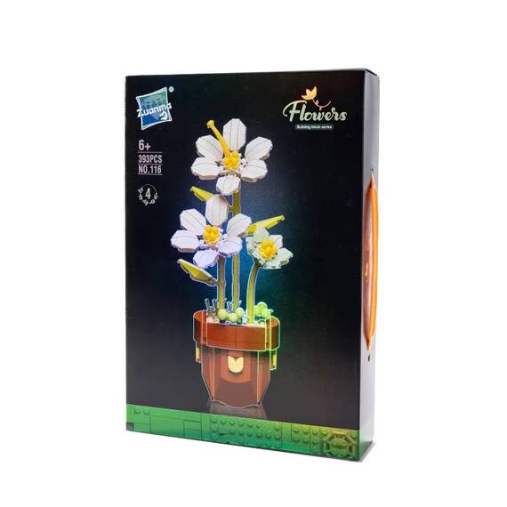 Set de constructie Ghiveci cu flori, 393 piese - 6- Roveli