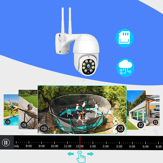 Camera de supraveghere, HD, microfon, lumini, WIFI - 11- Roveli