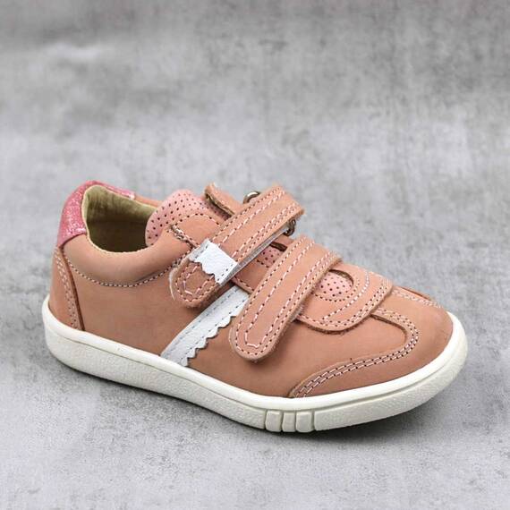 Pantofi sport , pentru copii , din piele naturala  1839-ROZ, Culoare (12): Alb, Roz, Marime (12): 25 - - Roveli