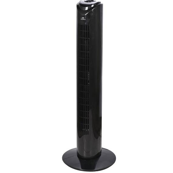 Ventilator turn LENTZ 80042, 45W, 81cm, 3 viteze, oscilatie, timer, negru - - Roveli
