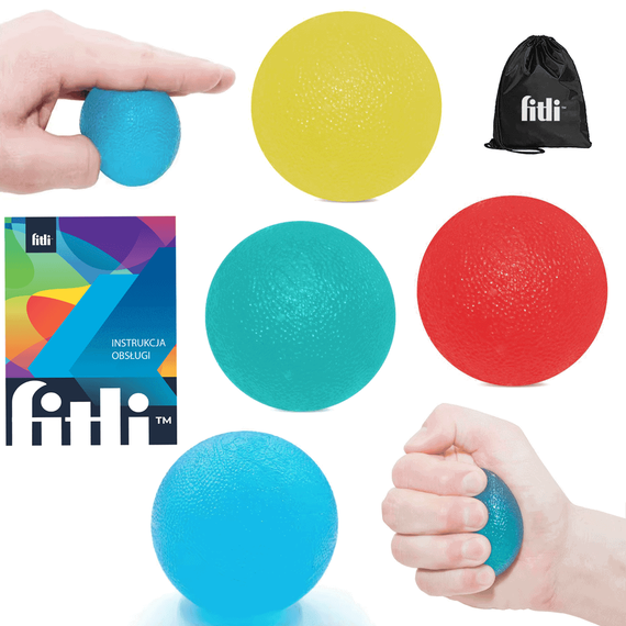 Set complet pentru exercitiile mainilor, 4 bile cu gel de presare, 15-30 kg - 2- Roveli