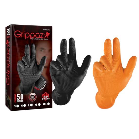 Set 50 manusi nitril L/XL, rezistente chimic, aderenta ridicata - - Roveli