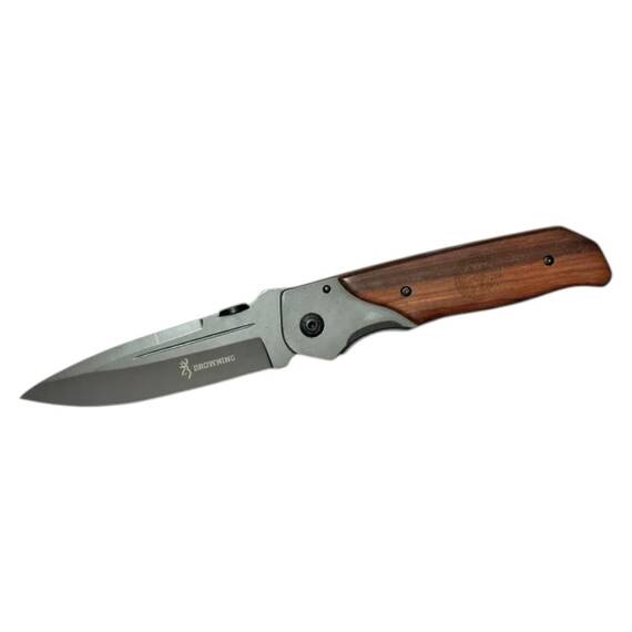 Instrument pentru taiat Browning, lama otel 440C, 19.5 cm, lemn - 4- Roveli