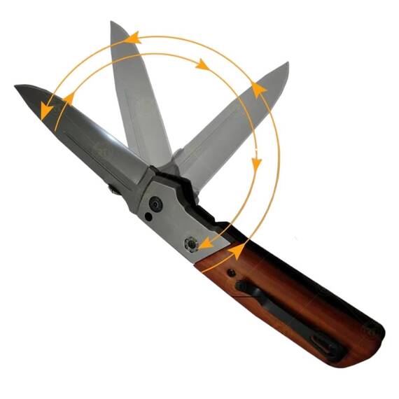 Instrument pentru taiat Browning, lama otel 440C, 19.5 cm, lemn - 6- Roveli