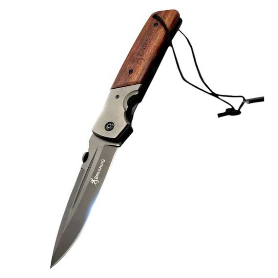 Instrument pentru taiat Browning, lama otel 440C, 19.5 cm, lemn - 7- Roveli
