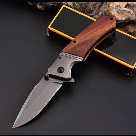 Instrument pentru taiat Browning, lama otel 440C, 19.5 cm, lemn - 11- Roveli
