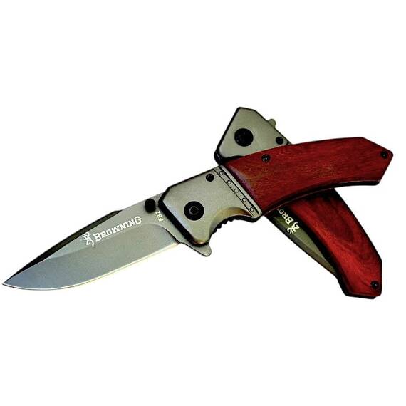 Instrument pentru taiat Browning, lama otel 440C, 19.5 cm, lemn - 13- Roveli