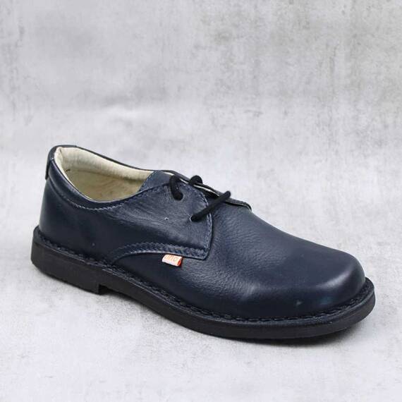 Pantofi unisex , pentru copii , din piele naturala 853-BLEUMARIN/2, Culoare (12): Bleumarin, Marime (12): 32 - - Roveli