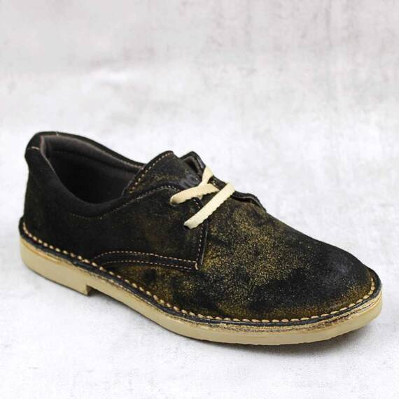 Pantofi unisex , pentru copii , din piele naturala , intoarsa  853-MARO/333, Marime (12): 34 - - Roveli