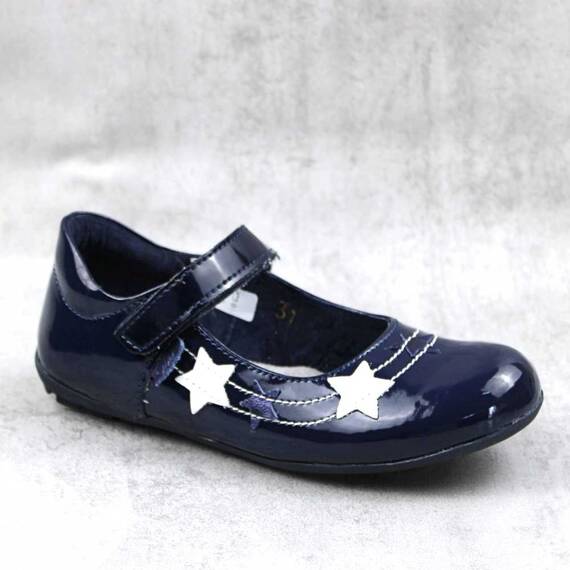 Pantofi usori , de copii , decorati cu stelute , cu talpa din cauciuc   3222-BLEUMARIN/4, Culoare (12): Bleumarin, Marime (12): 31 - - Roveli