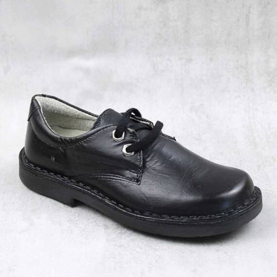 Pantofi unisex , pentru copii , din piele naturala   853-NEGRU/B, Culoare (12): Negru, Marime (12): 35 - - Roveli