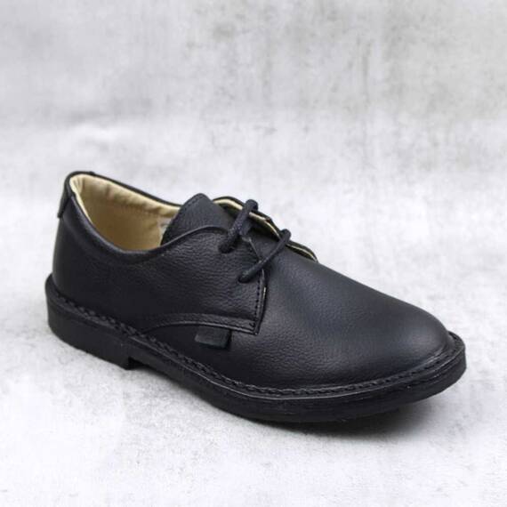Pantofi unisex , pentru copii , din piele naturala 853-NEGRU/P, Culoare (12): Negru, Marime (12): 31 - - Roveli