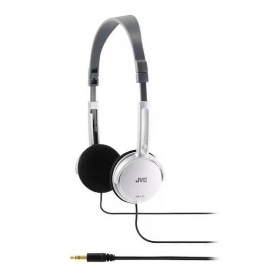 Casti audio JVC HA-L50-WE, Cu fir, On-ear, design elegant, alb - - Roveli