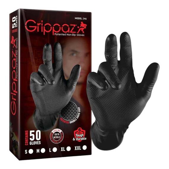 Set 50 manusi nitril L/XL, rezistente chimic, aderenta ridicata - 3- Roveli