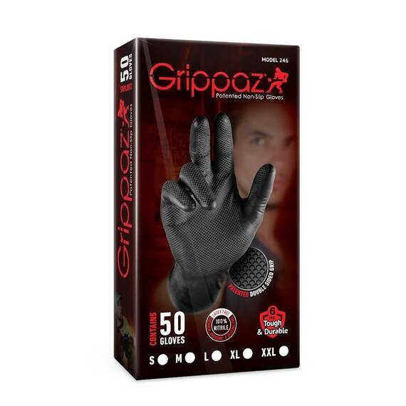 Set 50 manusi nitril L/XL, rezistente chimic, aderenta ridicata - 4- Roveli