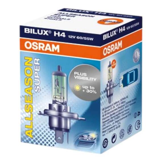 Set 2 becuri auto halogen H4 OSRAM, 2 faze, 120/110W, 3200K, 12V - 6- Roveli