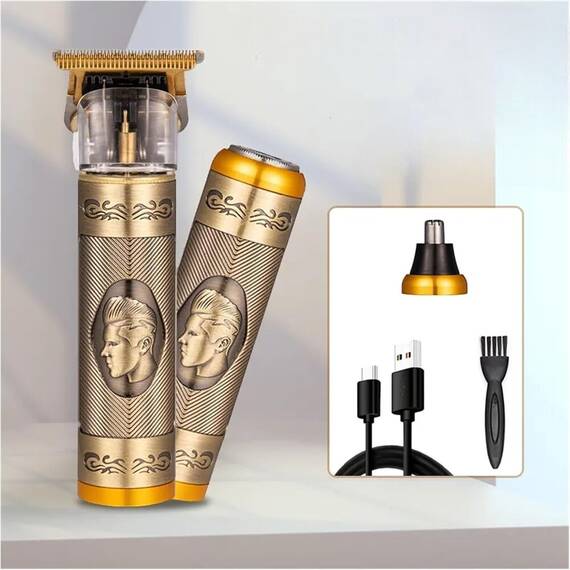 Set ingrijire trimmer 3 in 1, tuns, barba/nas/urechi, USB - 7- Roveli