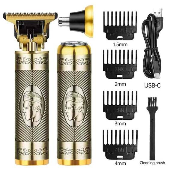 Set ingrijire trimmer 3 in 1, tuns, barba/nas/urechi, USB - 10- Roveli