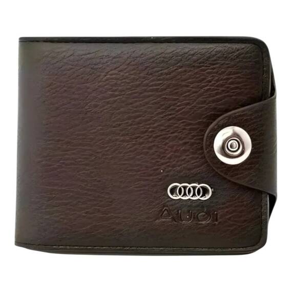 Portofel cu insigna auto, BMW/Audi/Mercedes/VW, maro/negru - 2- Roveli