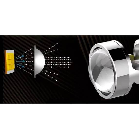 Set 2 x Becuri auto LED H11, canbus, lupa, 400W/set - 6- Roveli