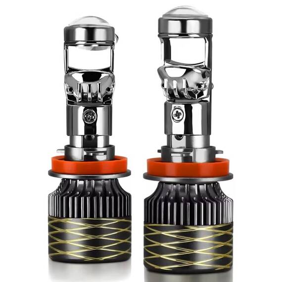 Set 2 x Becuri auto LED H11, canbus, lupa, 400W/set - 7- Roveli