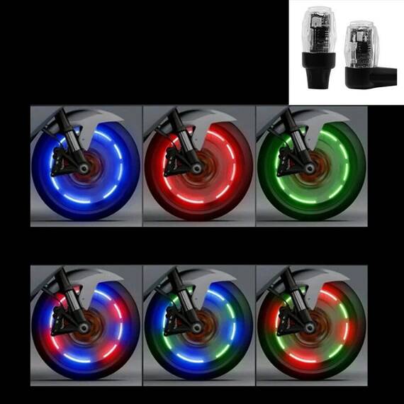 Set 2 Becuri LED ornamentale pentru roti, USB, RGB - 2- Roveli