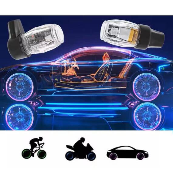 Set 2 Becuri LED ornamentale pentru roti, USB, RGB - 4- Roveli