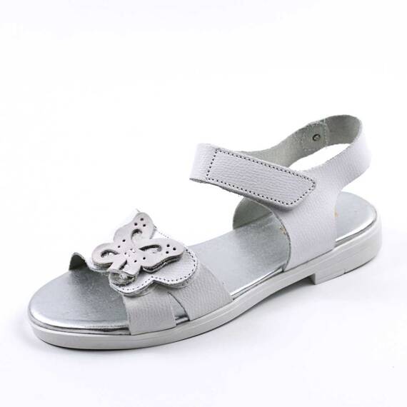 ​Sandale usoare de dama , din piele naturala , cu talpa joasa 3263-ALB, Culoare (12): Argintiu, Alb, Marime (12): 36 - - Roveli