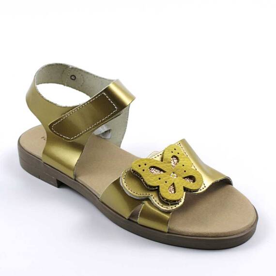 ​Sandale usoare de dama , din piele naturala , cu talpa joasa 3263-MUSTAR, Culoare (12): Auriu, Galben, Marime (12): 36 - - Roveli