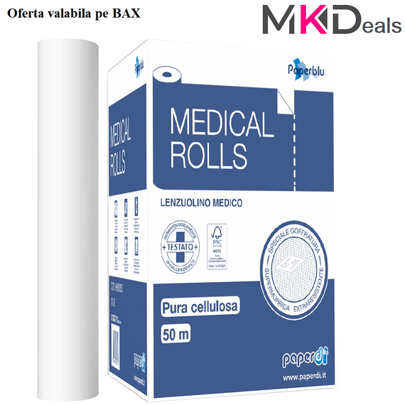 ​Oferta Role cearceaf hartie 50cmX50m - - Roveli