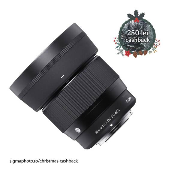 Obiectiv Sigma 56mm F1.4 DC   DN pentru SONY E - - Roveli