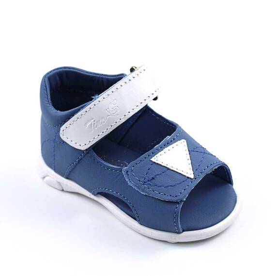 Sandale pentru copii , PRIMII PASI , din piele naturala 1829-BLEU/BLEU, Culoare (12): Bleu, Marime (12): 21 - - Roveli