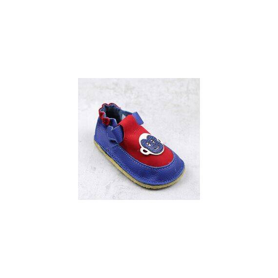Botosei din piele naturala , pentru bebelusi 3268-BLEUMARIN/ROSU, Culoare (12): Rosu, Bleumarin, Marime (12): 19 - - Roveli