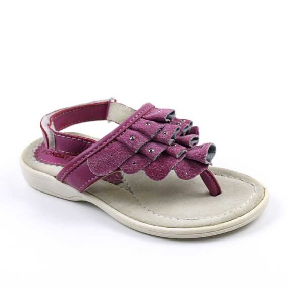 Sandale din piele naturala , pentru fetite , gama OUTLET  1654-MOV, Culoare (12): Mov, Marime (12): 28 - - Roveli