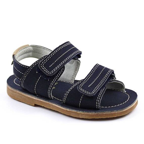 Sandale din piele naturala , pentru baieti , gama OUTLET  1513-BLEUMARIN, Culoare (12): Bleumarin, Marime (12): 28 - - Roveli