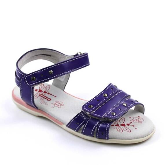 Sandale din piele naturala , lacuita , pentru fetite  , gama OUTLET 1751-MOV, Culoare (12): Mov, Marime (12): 33 - - Roveli