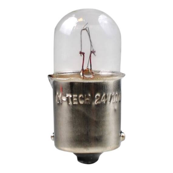 Set 10 becuri auto filament tungsten, R10W/BA15s, 24V, 10W, T16 - 2- Roveli