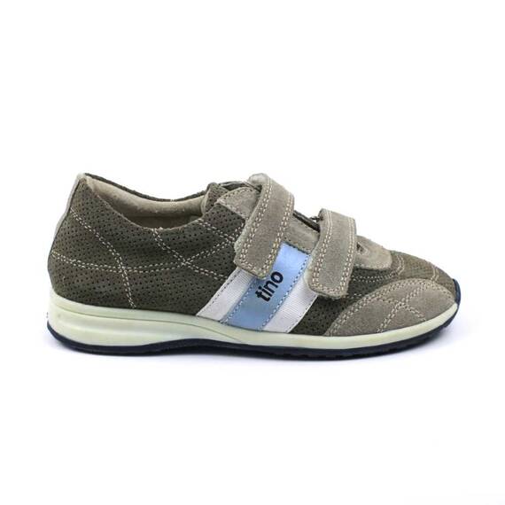 Adidasi comozi pentru copii , din piele naturala,  gama OUTLET -1716-KAKI/KAKI, Culoare (12): Bleu, Marime (12): 30 - - Roveli