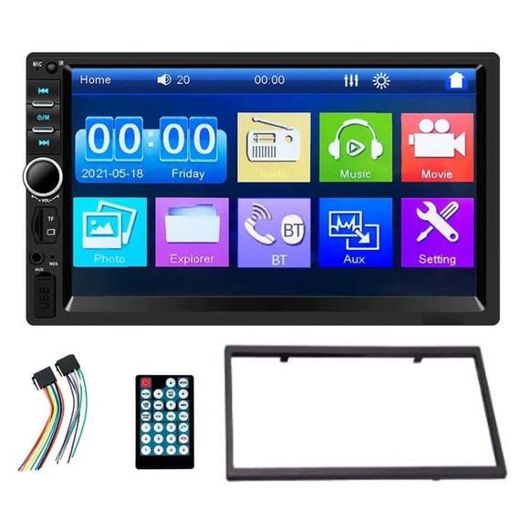 MP5 Player auto BT/USB/FM/SD/FM, ecran tactil 7 inch, 4x45W, 12V - - Roveli