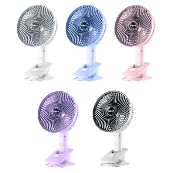 Ventilator portabil cu clips, USB, suport telefon, 1000mAh, 3W - - Roveli