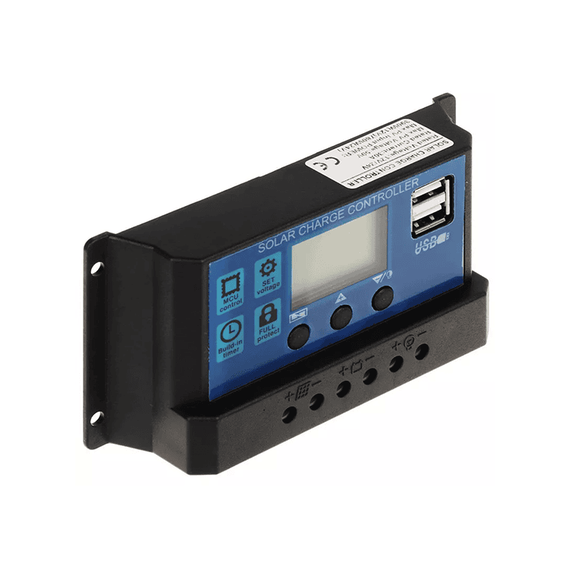Controller tensiune panou solar cu LCD, 30A, 12/24V, USB - 4- Roveli