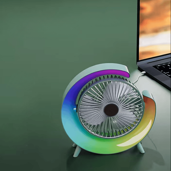 Ventilator portabil, 5 moduri iluminare, USB - 4- Roveli