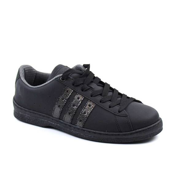 ​Pantofi casual unisex , din piele naturala , cu talpa cusuta 7199-NEGRU/1, Culoare (12): Negru, Marime (12): 40 - - Roveli