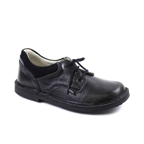 Pantofi unisex , pentru copii , din piele naturala   853-NEGRU/F, Culoare (12): Negru, Marime (12): 34 - - Roveli