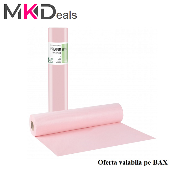 ​Oferta ​Rola cearceaf hartie impermeabila ROZ 50 X 50 - - Roveli