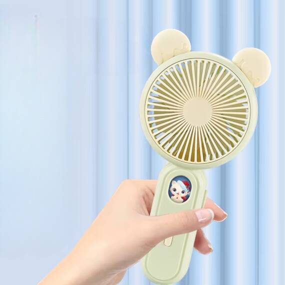 Ventilator portabil pentru copii FS530, USB, 300mAh, suport - 3- Roveli