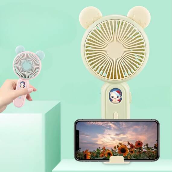 Ventilator portabil pentru copii FS530, USB, 300mAh, suport - 4- Roveli
