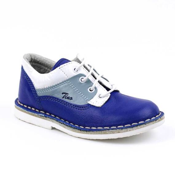​Pantofi usori din piele naturala , pentru copii , cu talpa cusuta 2635-ALBASTRU /BOX, Culoare (12): Alb, Albastru, Marime (12): 29 - - Roveli